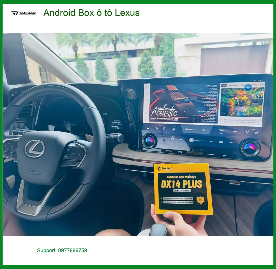 Anh Tùng lắp Android Box Lexus RX350 tại Củ Chi để giải trí trên xe