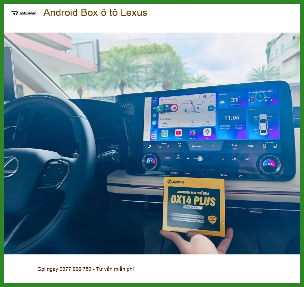 Anh Tùng lắp Android Box Lexus RX350 tại Củ Chi để giải trí trên xe ảnh thực tế 5
