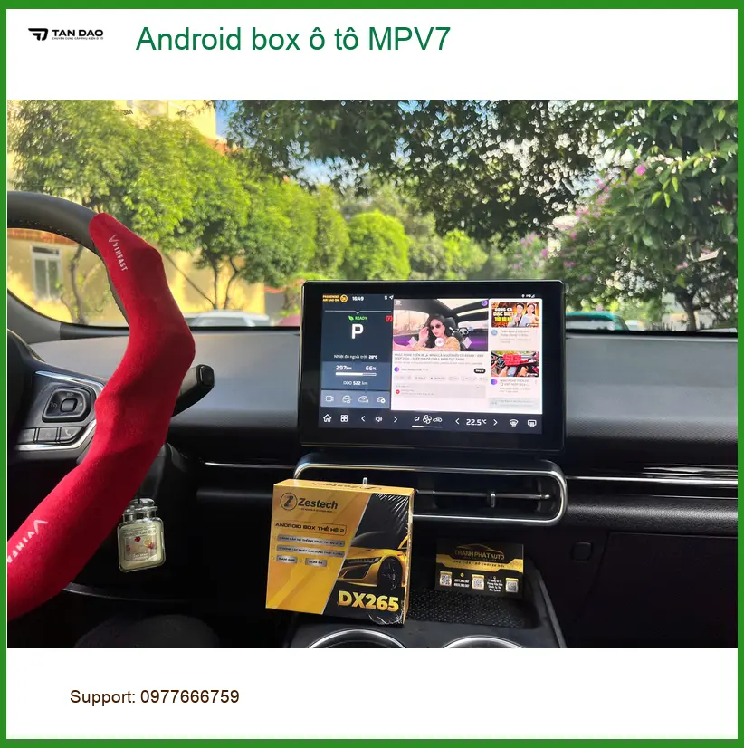 Anh Khải lắp Android Box MPV7 cho Hyundai Santa Fe tại Quận 7 để nâng tầm giải trí
