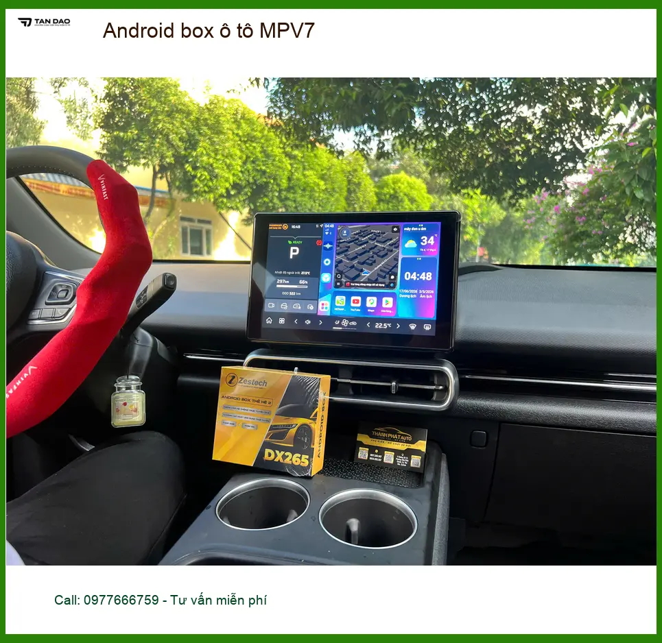 Chị Linh Chi lắp Android box ô tô MPV7 cho Ford Everest tại Thủ Đức ảnh thực tế 2