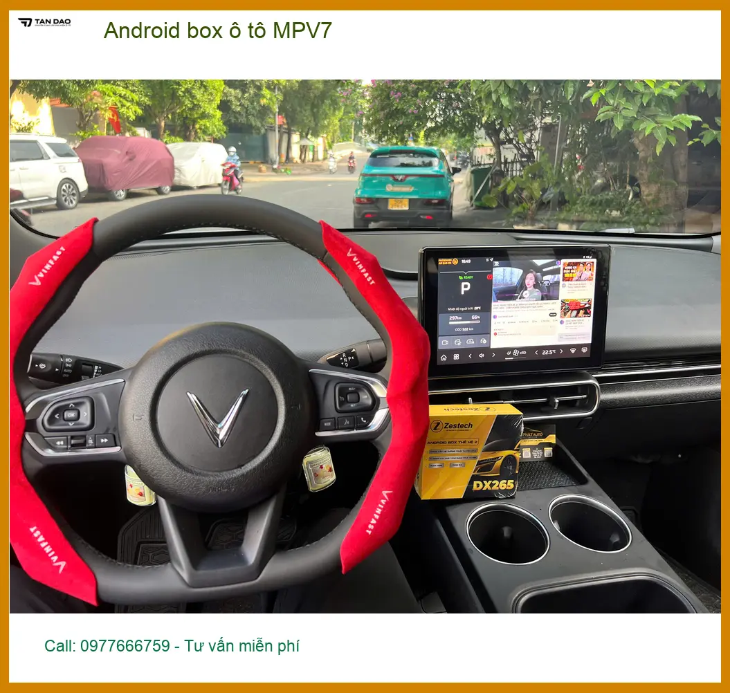 Chị Linh Chi lắp Android box ô tô MPV7 cho Ford Everest tại Thủ Đức ảnh thực tế 3