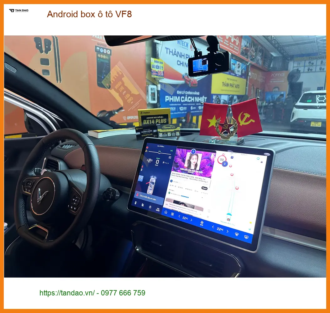 Anh Tùng lắp Android Box VinFast VF8 Quận Phú Nhuận xem YouTube mượt mà ảnh thực tế 2