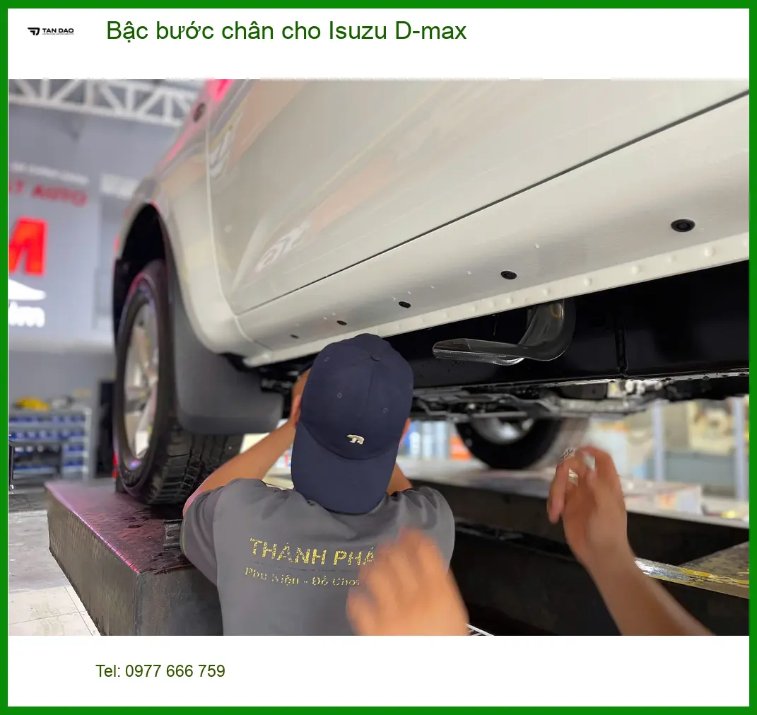 Anh Tuấn Kiệt lắp bậc bước chân Isuzu D-max Quận 6 để gia đình lên xuống dễ hơn ảnh thực tế 2