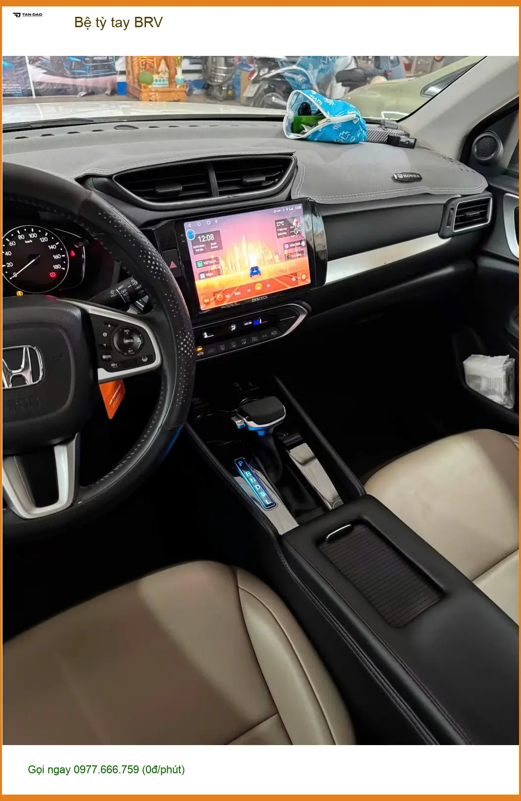 Chị Mai lắp bệ tỳ tay BRV cho Honda BRV tại Quận 7 để tăng tiện nghi cho xe. ảnh thực tế 3