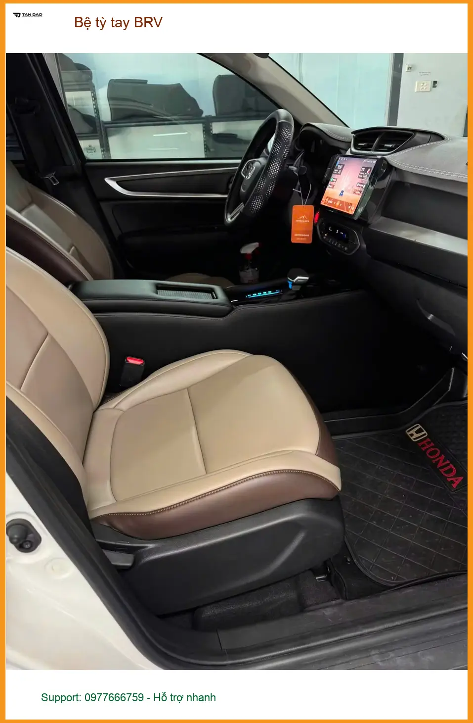 Chị Mai lắp bệ tỳ tay BRV cho Honda BRV tại Quận 7 để tăng tiện nghi cho xe. ảnh thực tế 4