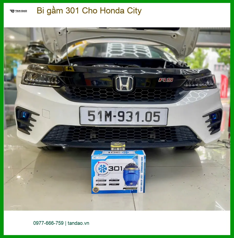 Anh Khang độ bi gầm 301 cho Honda City tại Hóc Môn vì đèn zin mờ. ảnh thực tế 4