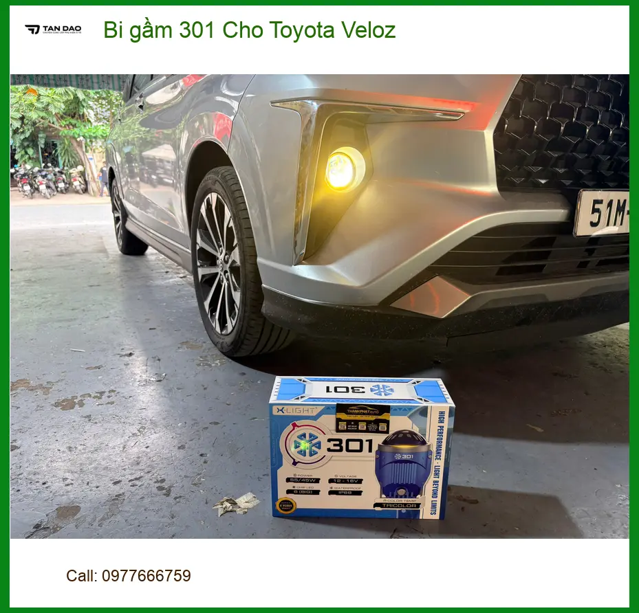 Anh Quang lắp bi gầm 301 cho Toyota Veloz tại Quận 9 để tăng sáng khi về đêm ảnh thực tế 4