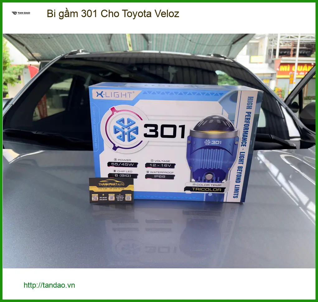 Anh Khải lắp Bi gầm 301 cho Toyota Veloz Quận 12 vì đèn xe yếu khi trời mưa ảnh thực tế 4