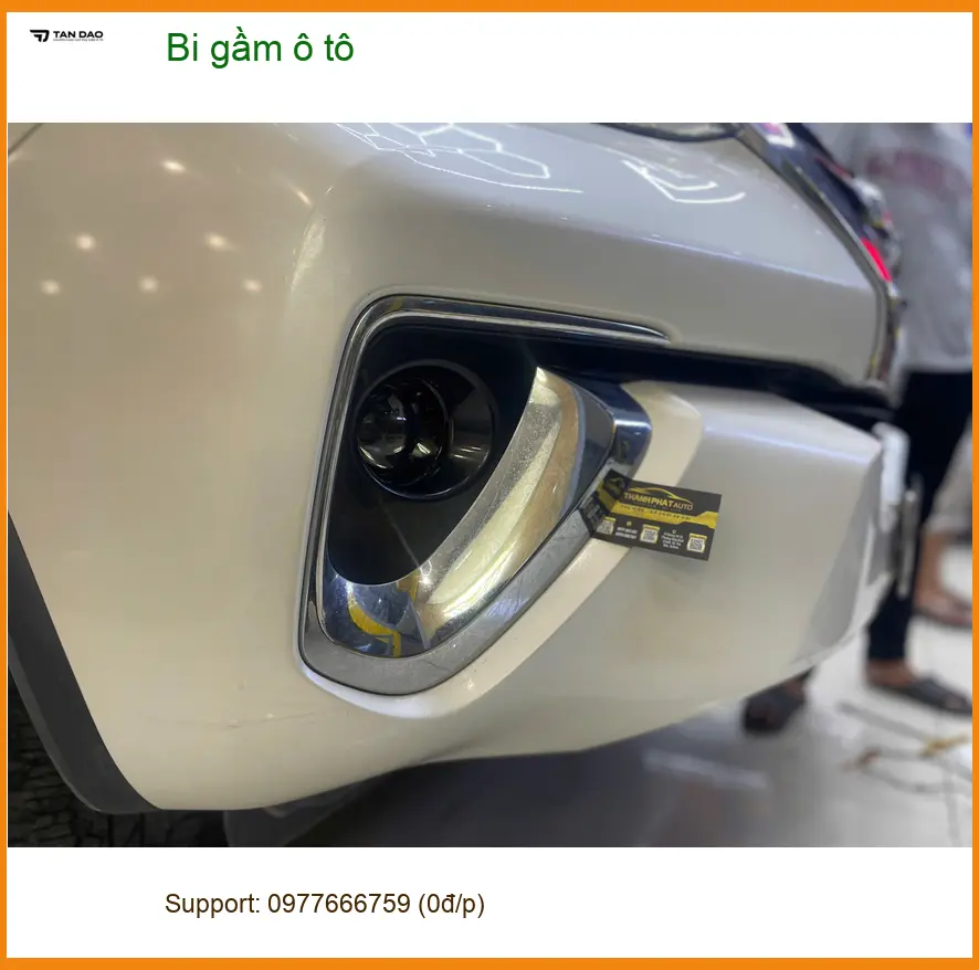 Anh Khánh độ bi gầm ô tô cho Hyundai Santa Fe tại Quận 7 vì đèn zin yếu ảnh thực tế 4