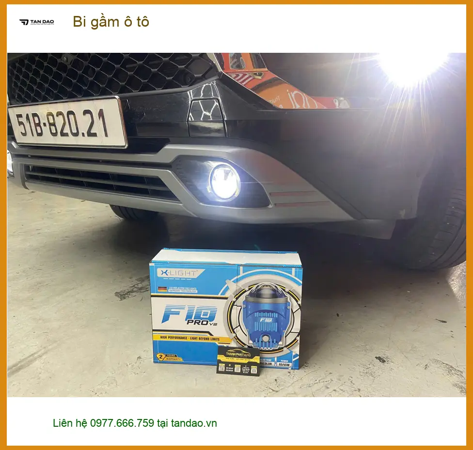Chú Vỹ lắp bi gầm ô tô Toyota Camry Quận Tân Phú cải thiện ánh sáng đêm ảnh thực tế 2