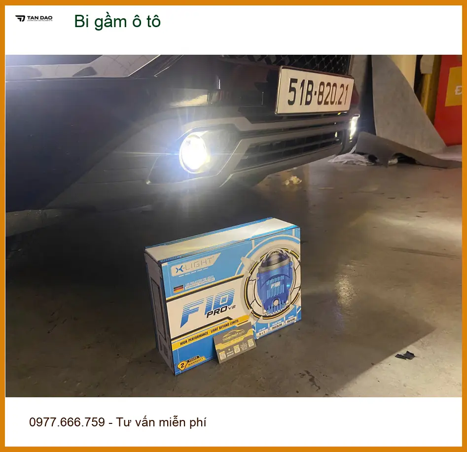 Anh Minh độ bi gầm ô tô Mitsubishi Xpander tại Bình Chánh để cải thiện tầm nhìn ảnh thực tế 4