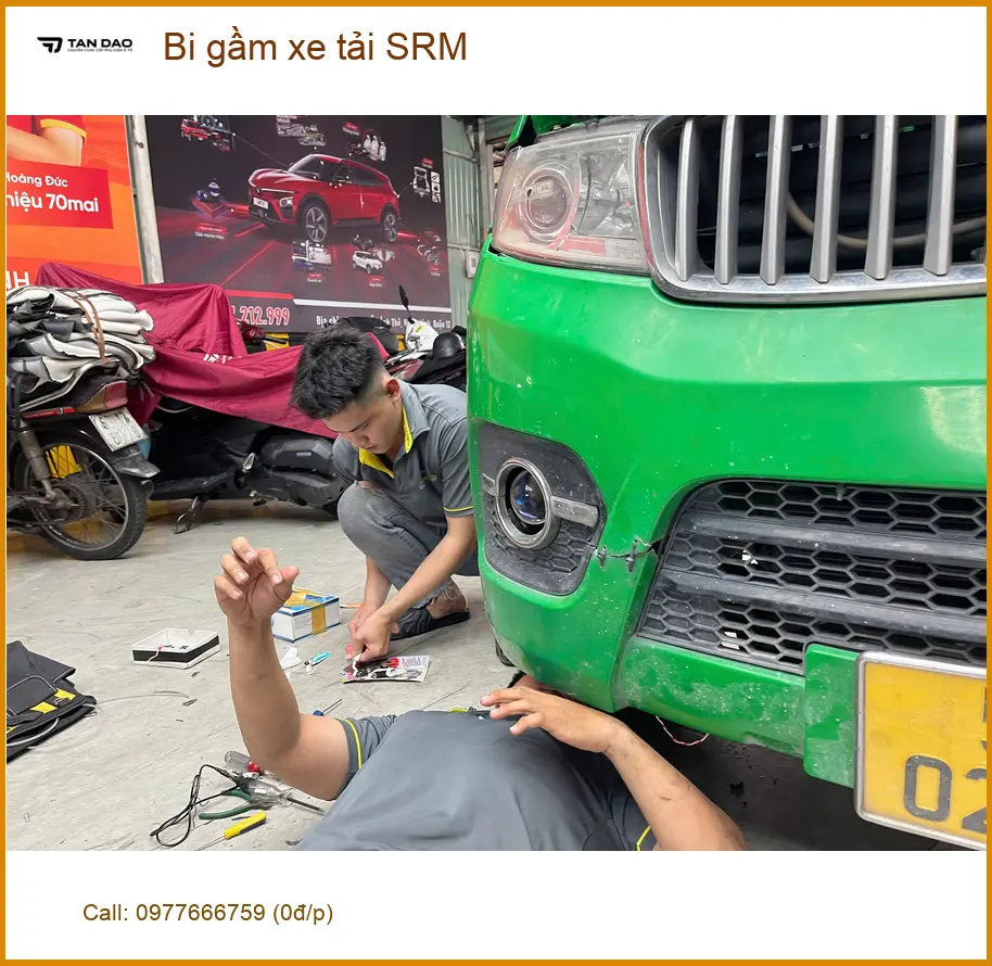 Anh Thanh độ bi gầm xe tải SRM ở Quận Tân Bình để lái xe an toàn hơn