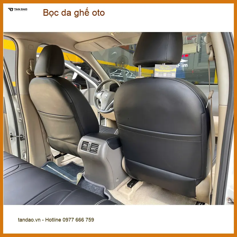 Cô Thúy bọc da ghế ô tô cho Hyundai Accent tại Quận 3 để nội thất sang trọng hơn