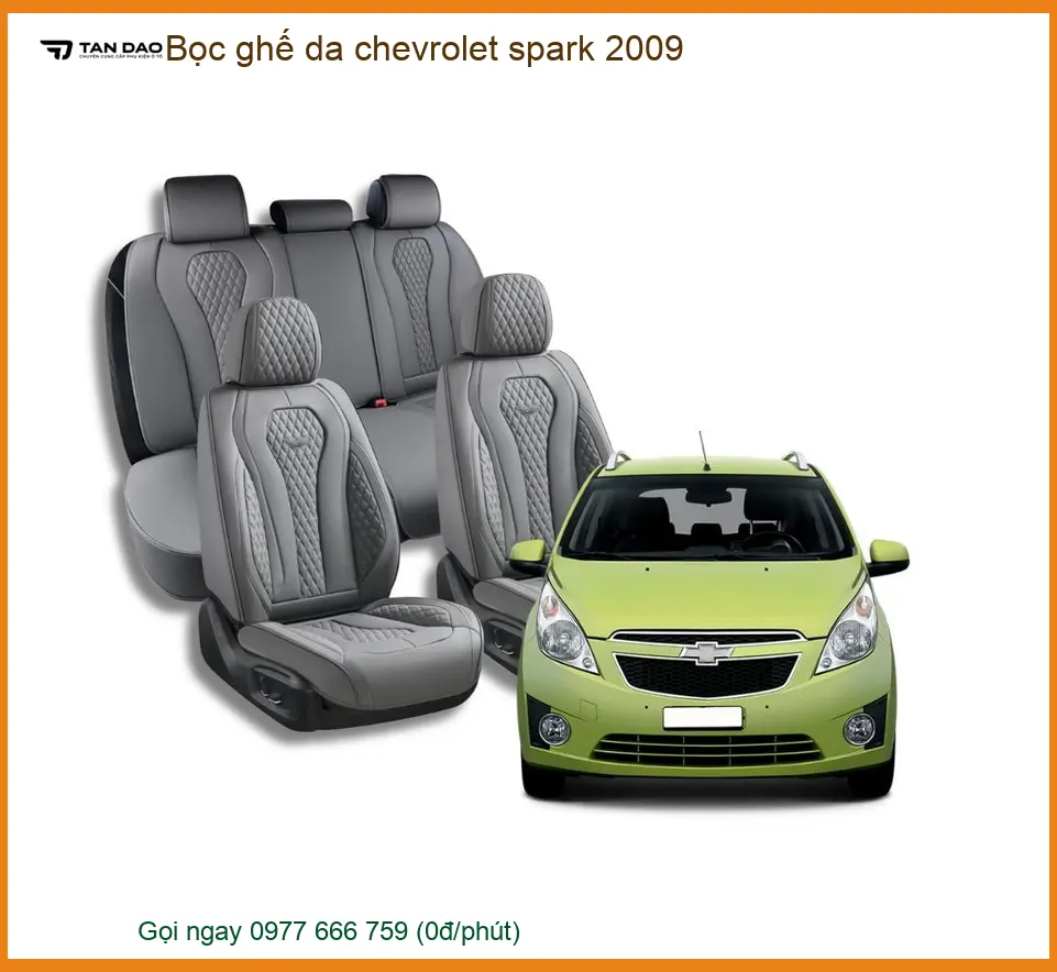 Bọc ghế da Chevrolet Spark 2009 - Địa Chỉ Lắp Đặt Chính Hãng TPHCM