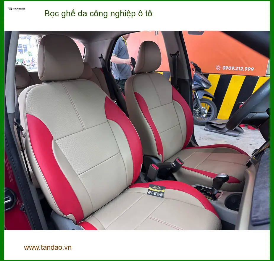 Chị Mai bọc ghế da công nghiệp Ford Ecosport Cần Giờ, xe mới, dễ vệ sinh ảnh thực tế 5