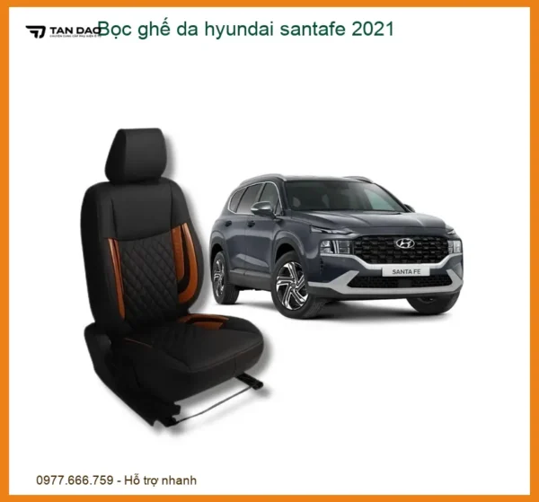 Bọc Ghế Da Cao Cấp Hyundai Santa Fe 2021 - Trung Tâm Lắp Đặt Chính Hãng TPHCM