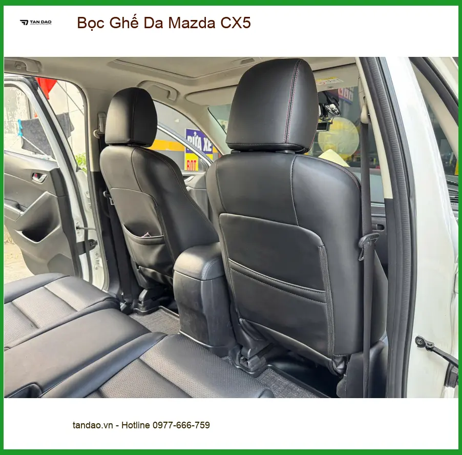 Chị Mai Anh bọc ghế da Mazda CX5 tại Quận 10 vì ghế cũ bị xuống cấp ảnh thực tế 4
