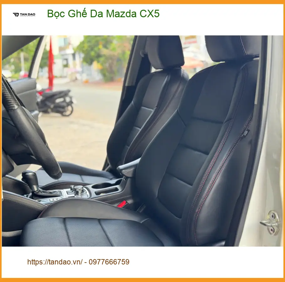 Chị Thảo bọc ghế da Mazda CX5 tại Quận Tân Phú để nội thất thêm sang trọng ảnh thực tế 2