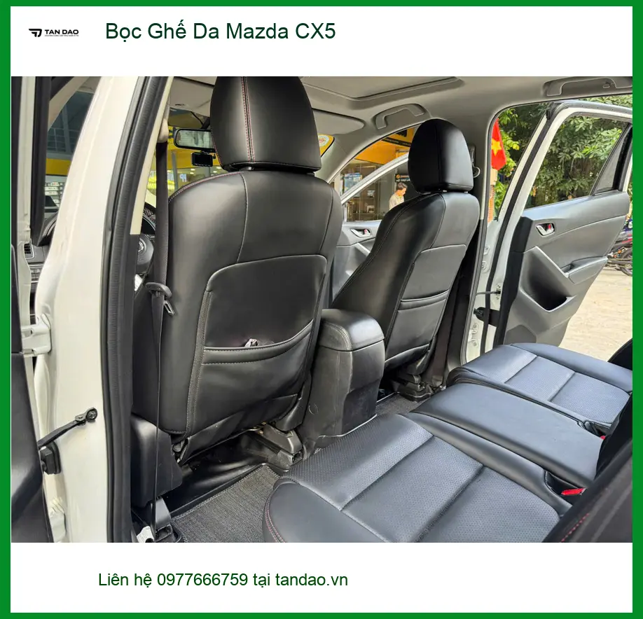 Chị Thảo bọc ghế da Mazda CX5 tại Quận Tân Phú để nội thất thêm sang trọng ảnh thực tế 4