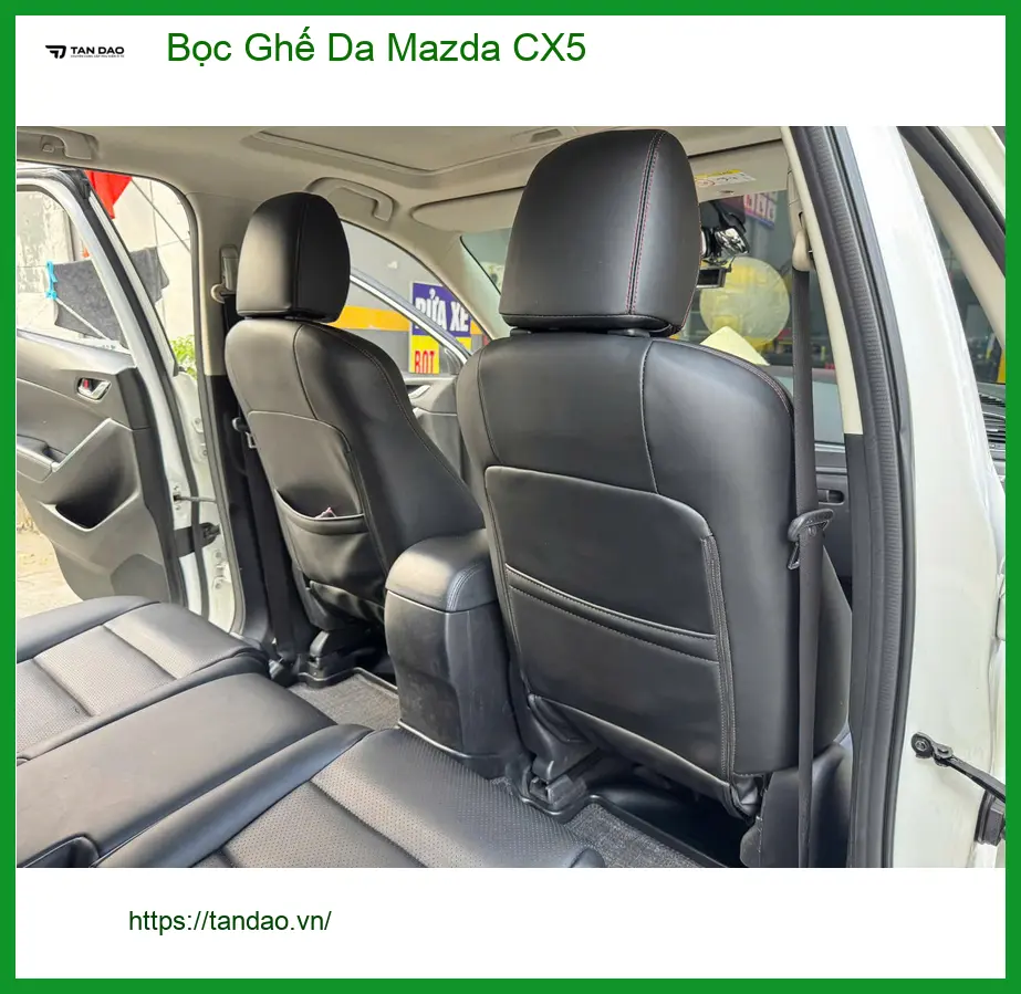Chị Thảo bọc ghế da Mazda CX5 tại Quận Tân Phú để nội thất thêm sang trọng ảnh thực tế 5