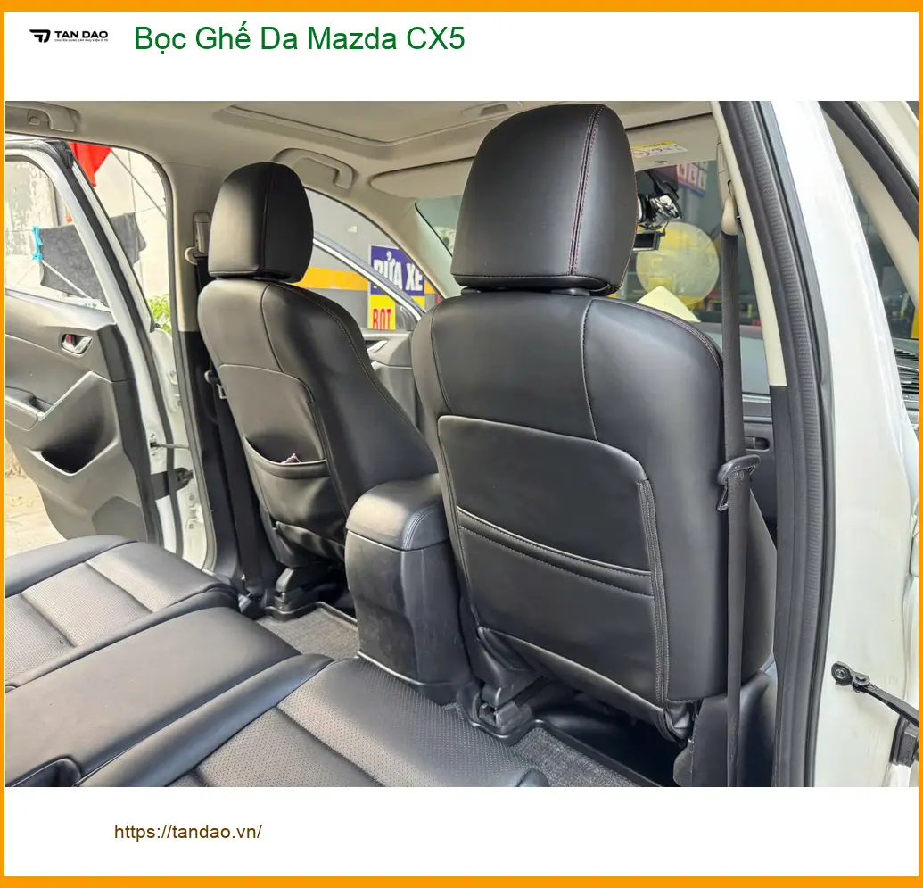 Chị Thùy bọc ghế da cho Mazda CX5 tại Quận Gò Vấp để xe luôn sạch đẹp và bền bỉ. ảnh thực tế 4