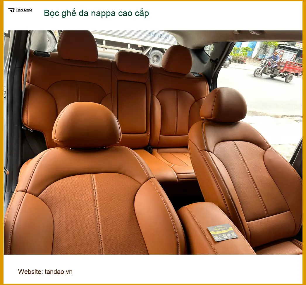 Anh Tùng bọc ghế da nappa cao cấp Hyundai Santa Fe tại Quận 7 để nâng tầm nội thất ảnh thực tế 4