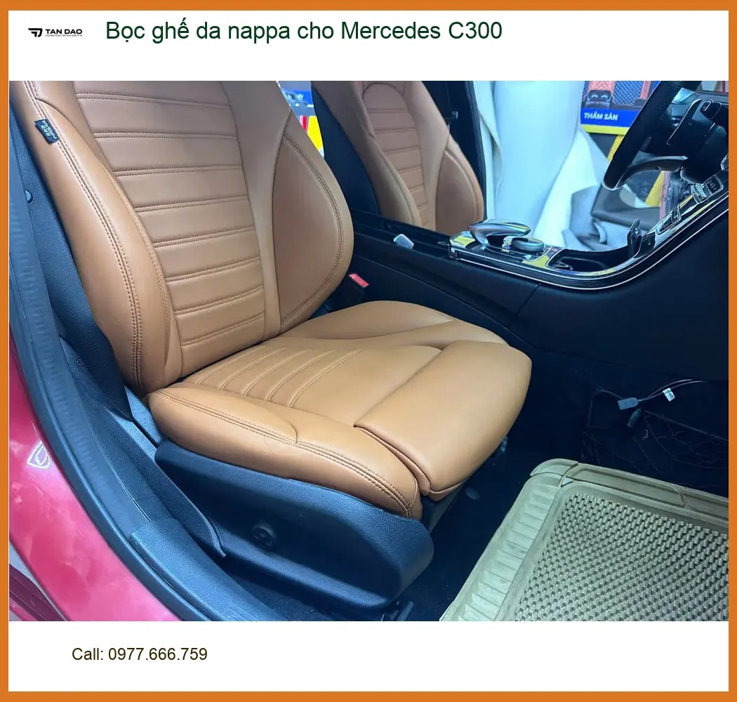 Anh Dũng bọc ghế da Nappa cho Mercedes C300 tại Quận Tân Bình ảnh thực tế 2