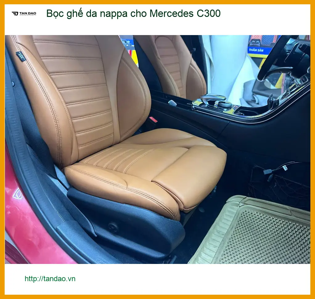 Chú Quang bọc ghế da nappa cho Mercedes C300 tại Hóc Môn. ảnh thực tế 2