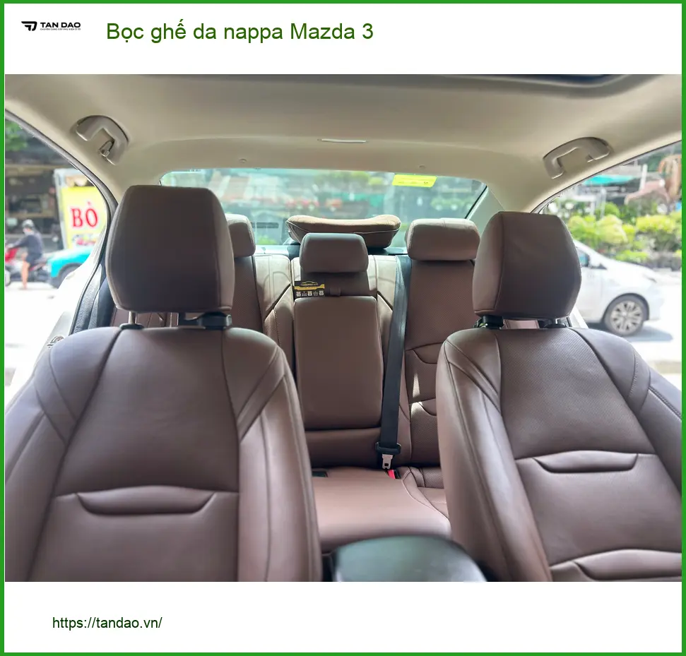 Chị An bọc ghế da Nappa cho Mazda 3 tại Quận 9 để nội thất sang trọng hơn ảnh thực tế 2