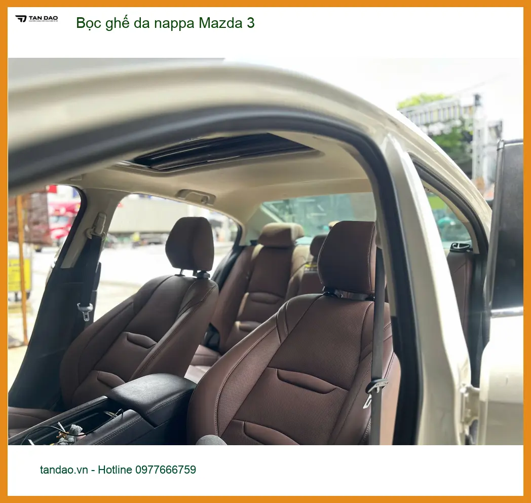Chị An bọc ghế da Nappa cho Mazda 3 tại Quận 9 để nội thất sang trọng hơn ảnh thực tế 4