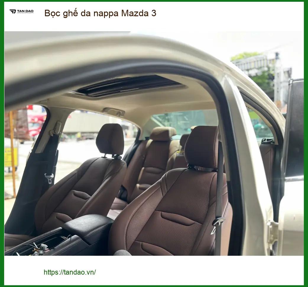 Anh Tùng bọc ghế da Nappa Mazda 3 tại Quận 12 để nâng tầm không gian nội thất ảnh thực tế 2