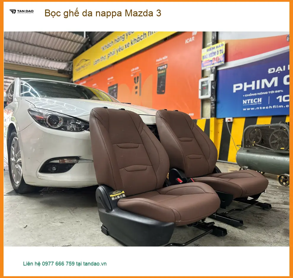 Anh Tùng bọc ghế da Nappa Mazda 3 tại Quận 12 để nâng tầm không gian nội thất ảnh thực tế 4