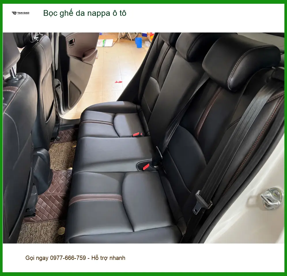 Chị Thúy bọc ghế da Nappa cho Honda CRV tại Quận 10 để nội thất sang trọng ảnh thực tế 4