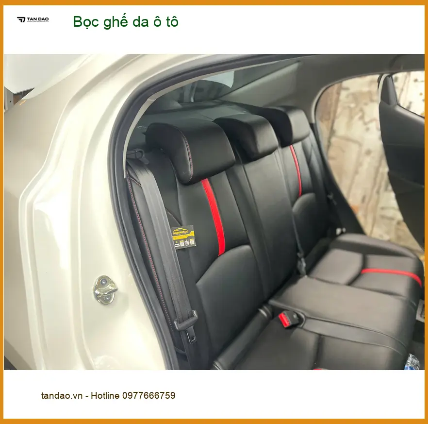Chị Thùy bọc ghế da ô tô Hyundai Accent tại Quận Bình Tân để nội thất sang trọng hơn ảnh thực tế 3