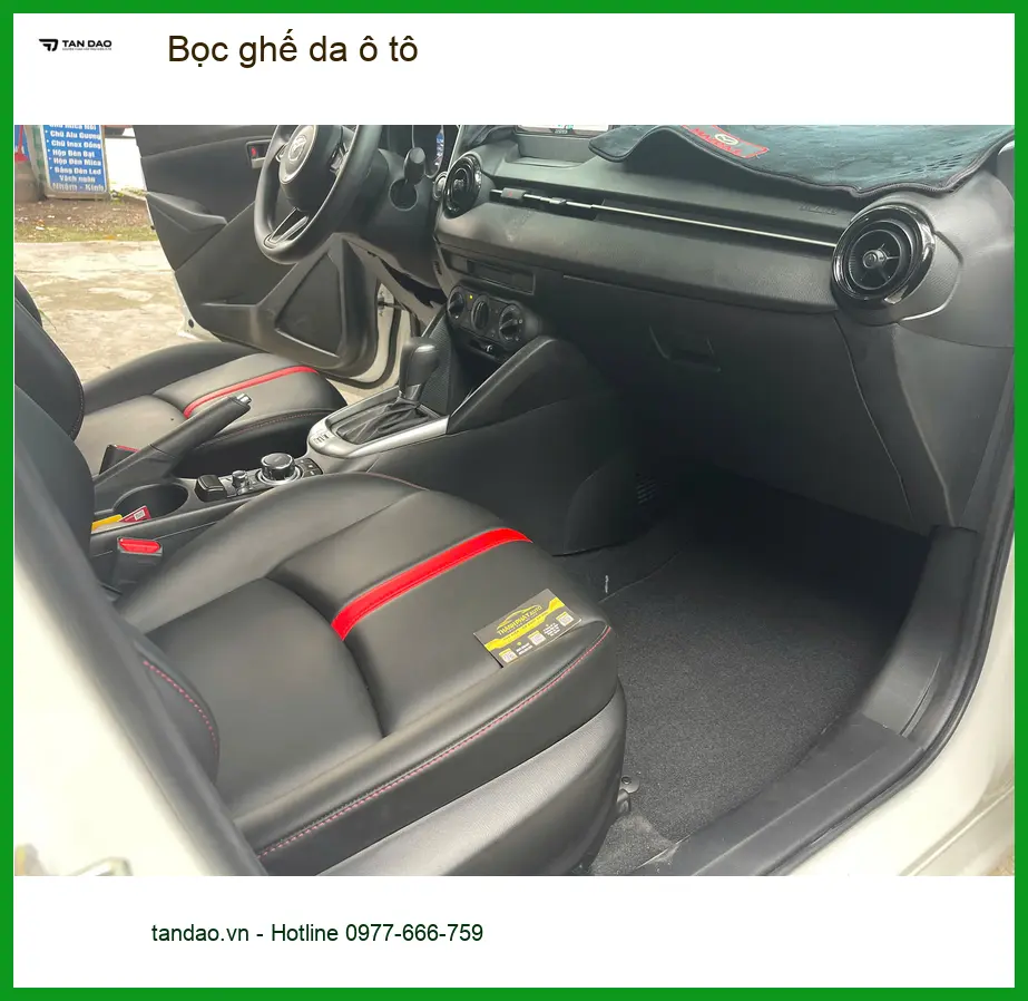 Chị Thùy bọc ghế da ô tô Hyundai Accent tại Quận Bình Tân để nội thất sang trọng hơn ảnh thực tế 4