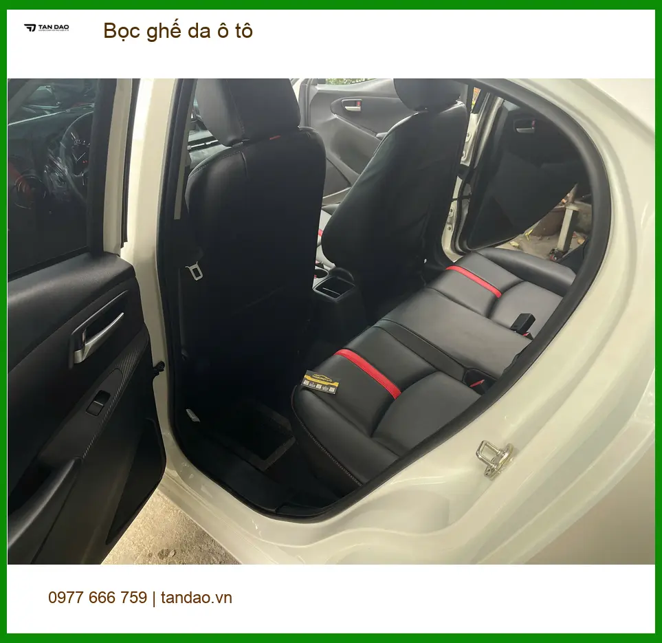 Chị Thùy bọc ghế da ô tô Hyundai Accent tại Quận Bình Tân để nội thất sang trọng hơn ảnh thực tế 5