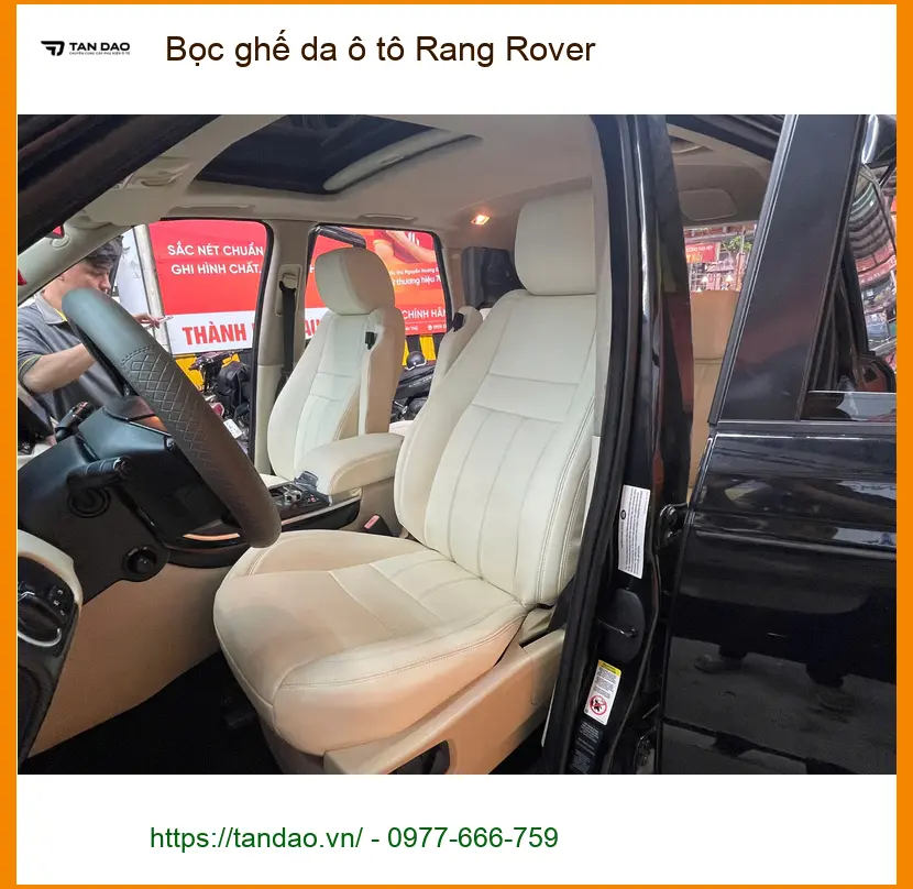 Chị Hằng bọc ghế da ô tô Range Rover Velar tại Quận Thủ Đức vì ghế cũ đã xuống cấp ảnh thực tế 2