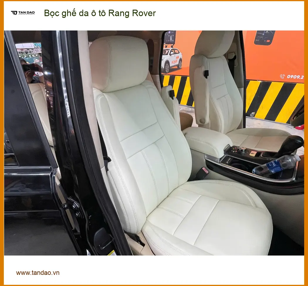 Chị Hằng bọc ghế da ô tô Range Rover Velar tại Quận Thủ Đức vì ghế cũ đã xuống cấp ảnh thực tế 3