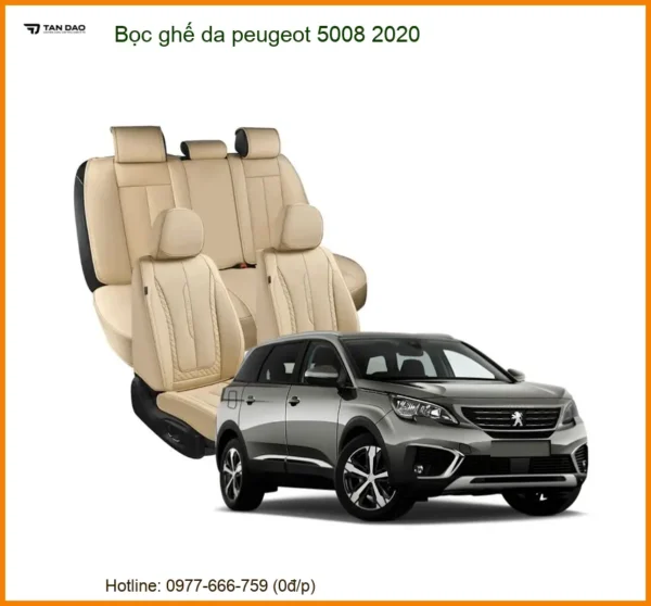 Bọc ghế da Peugeot 5008 2020 - Trung Tâm Lắp Đặt Uy Tín TPHCM