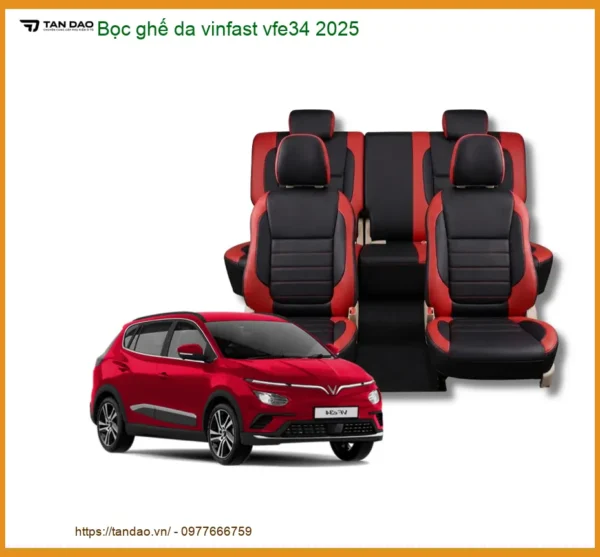 Bọc ghế da Vinfast VF e34 2025 - Trung Tâm Lắp Đặt Ghế Da Cao Cấp TPHCM
