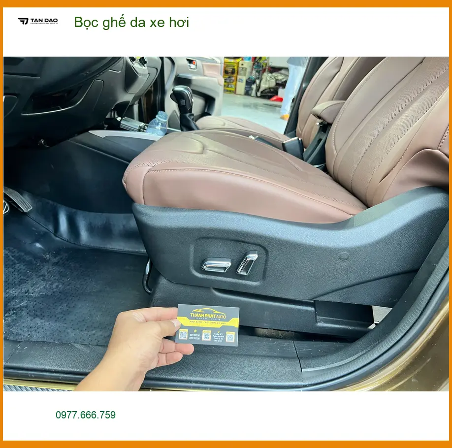 Anh Huy bọc ghế da xe hơi Hyundai Accent ở Quận 9 cho nội thất sang trọng ảnh thực tế 4