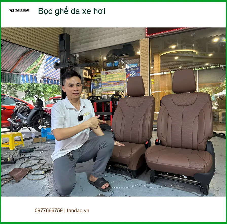 Anh Minh Khôi bọc ghế da Toyota Raize tại Quận Bình Tân để nội thất sang hơn ảnh thực tế 3