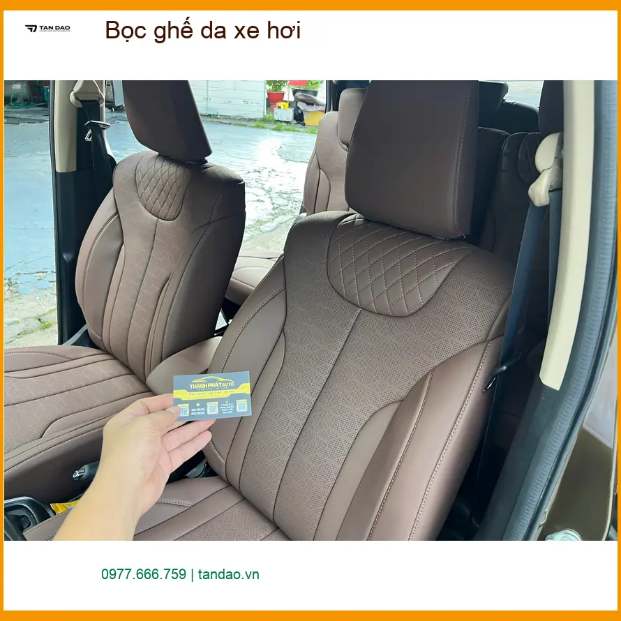 Chị Thảo My bọc ghế da Hyundai Accent tại Quận Tân Bình để nội thất luôn mới đẹp ảnh thực tế 4