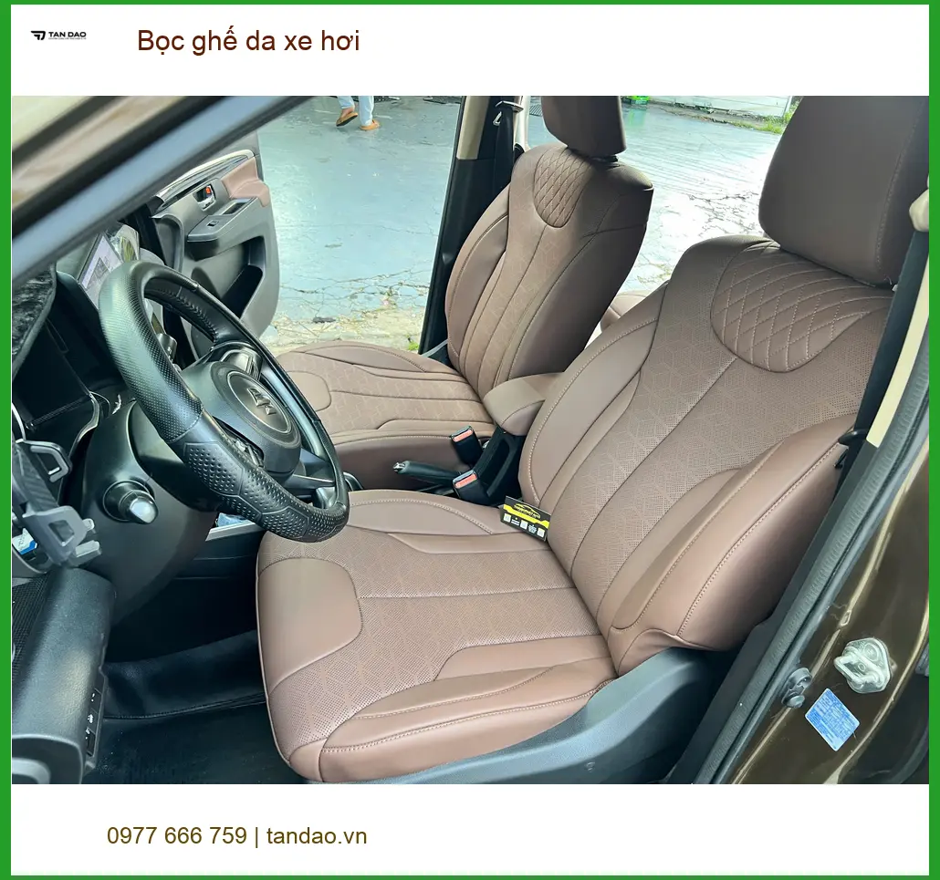 Anh Cường bọc ghế da xe hơi Honda Civic tại Quận Thủ Đức vì ghế cũ. ảnh thực tế 4