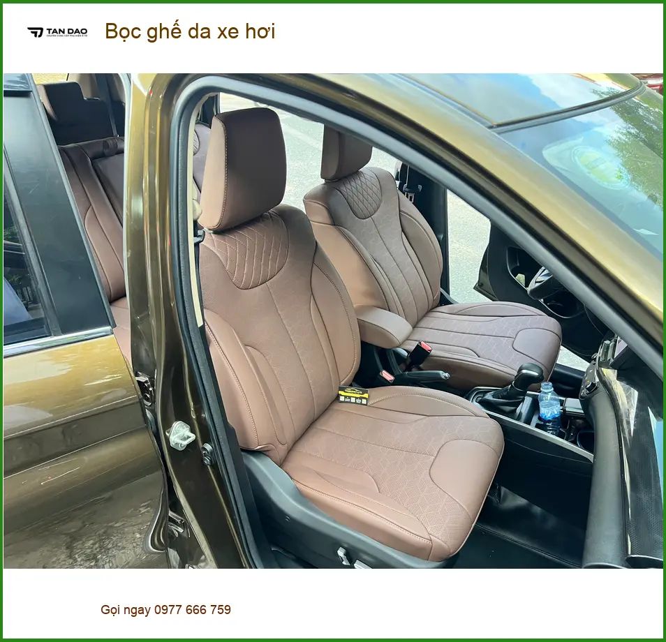 Anh Minh bọc ghế da xe hơi Hyundai Accent tại Quận 10 để nội thất sang trọng hơn ảnh thực tế 2