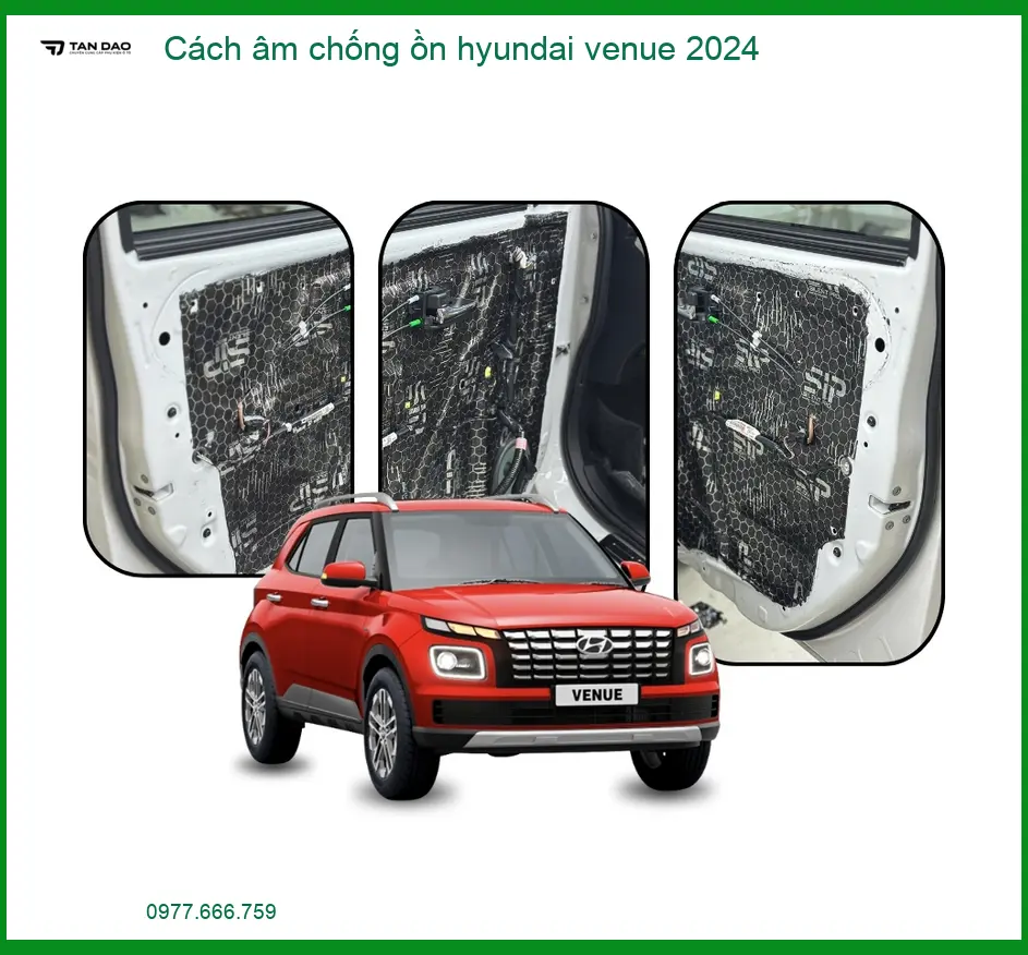 Cách âm chống ồn Hyundai Venue 2024 - Địa Chỉ Lắp Đặt Uy Tín Nhất TPHCM