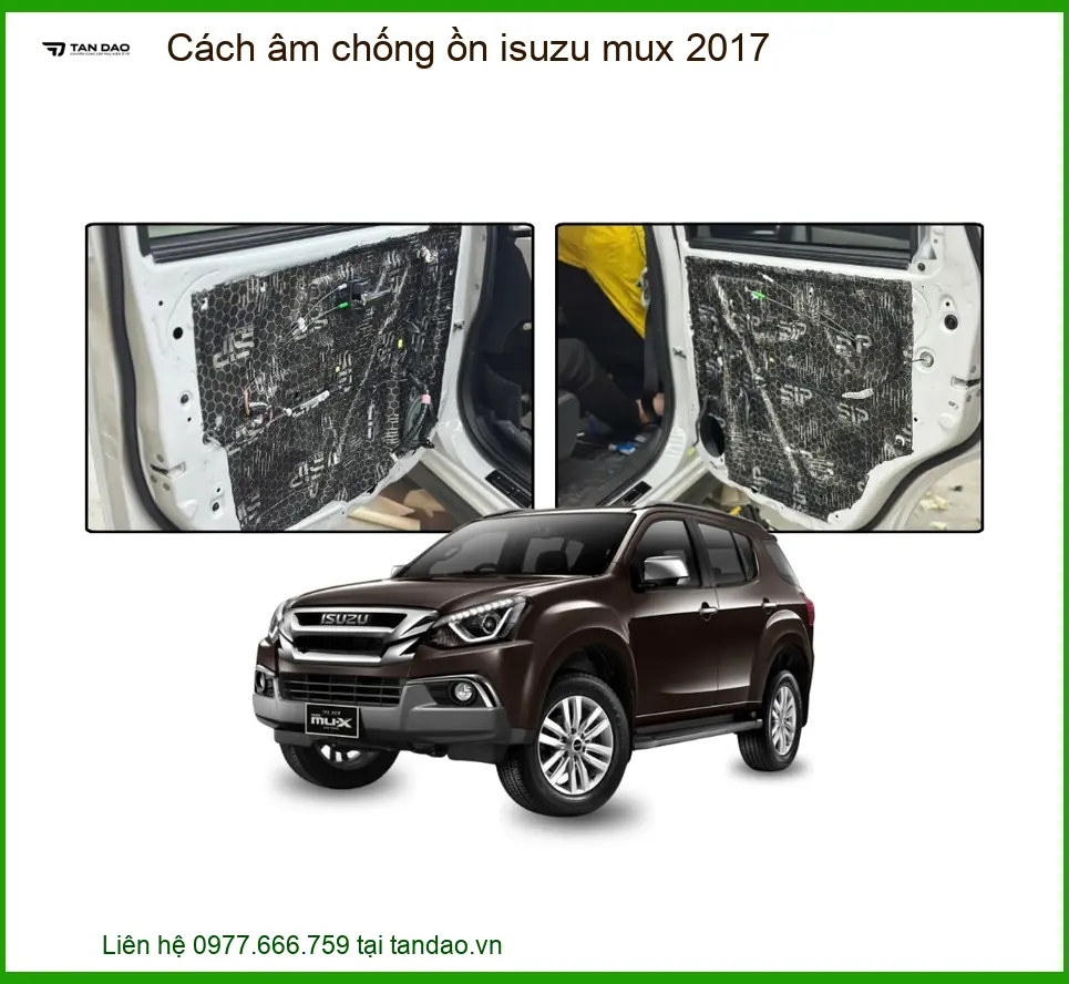 Cách âm chống ồn Isuzu Mu-X 2017 - Trung Tâm Lắp Đặt Chính Hãng Giá Tốt TPHCM