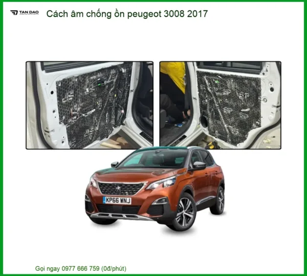 Cách Âm Chống Ồn Peugeot 3008 2017 - Địa Chỉ Lắp Đặt Uy Tín TPHCM