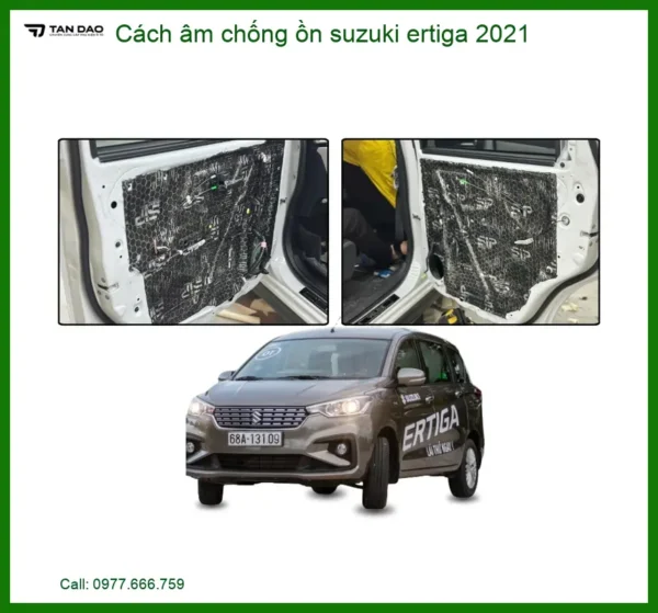 Cách âm chống ồn Suzuki Ertiga 2021 - Địa Chỉ Lắp Đặt Chính Hãng Uy Tín TPHCM