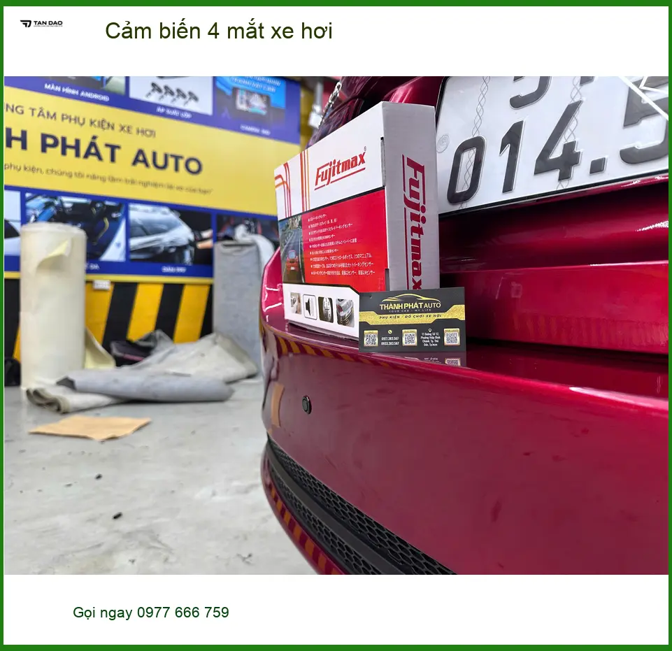Anh Phú lắp cảm biến 4 mắt cho Hyundai Accent tại Quận 7, lùi xe an toàn hơn ảnh thực tế 2